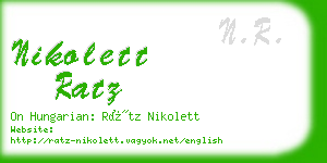 nikolett ratz business card